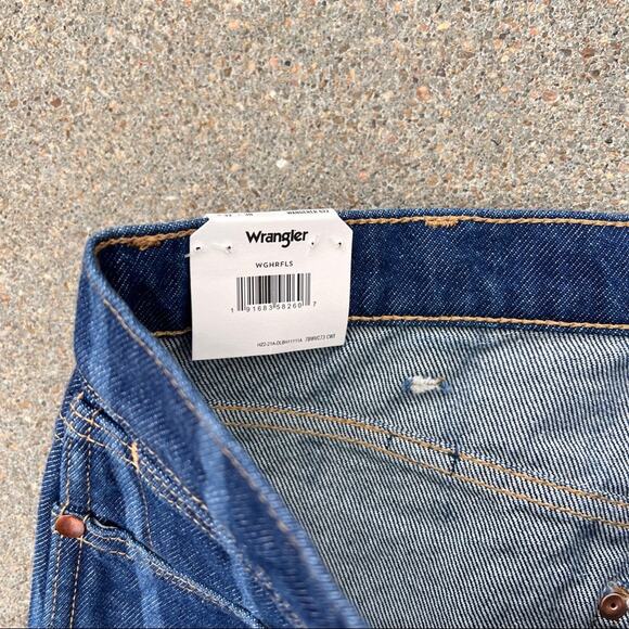 Wrangler Wanderer High Rise Flare Laser Stripe Jeans 32/30 - Picture 6 of 7